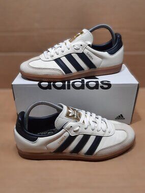 Adidas Size 8 Womens Samba OG Shoes Cream White Black Sand Strata ID0478 (#3181)